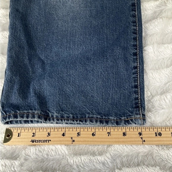 Calvin Klein Jeans Mens 42x30 Baggy Bootcut Vintage Y2K Denim Blue Made In Egypt - Picture 11 of 12
